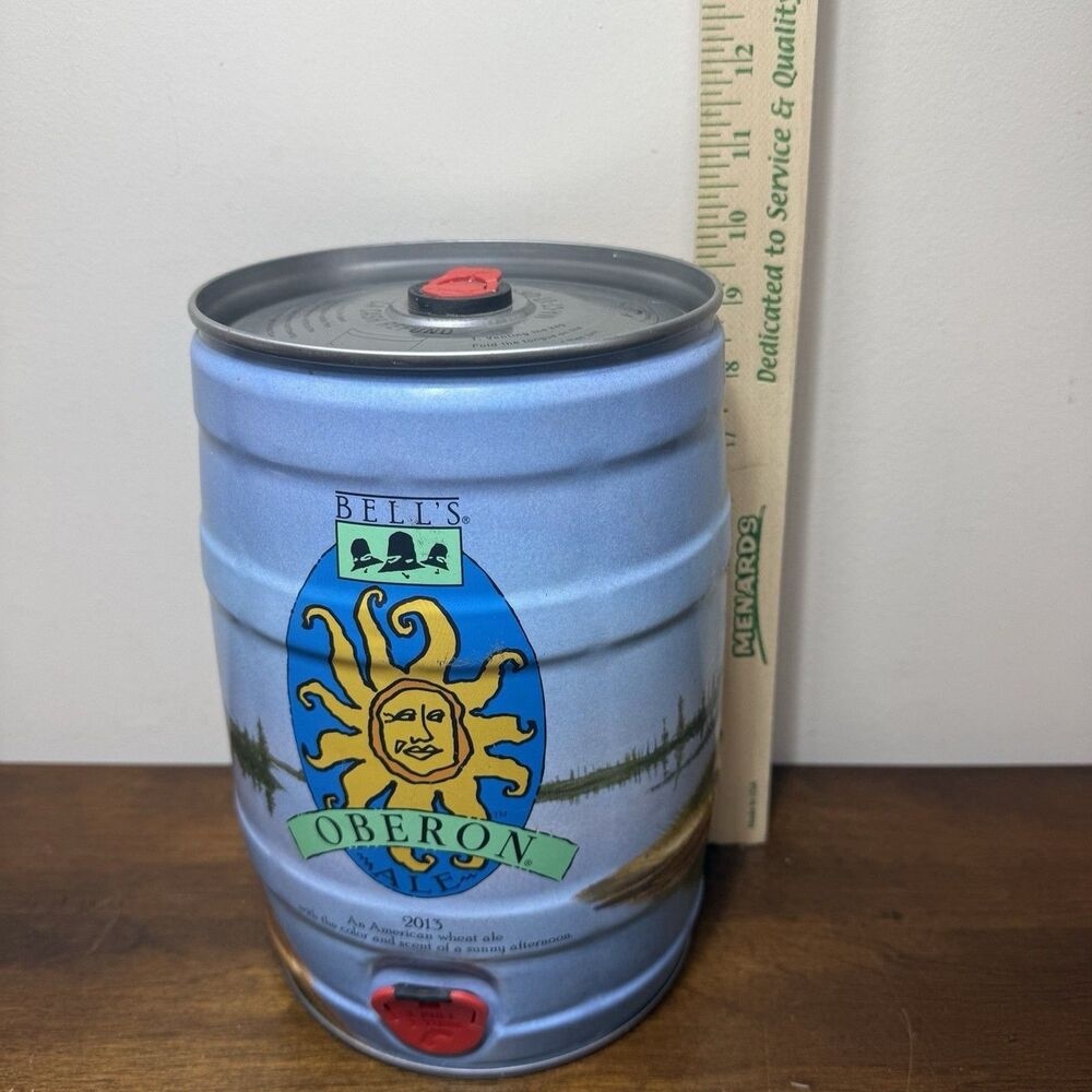 2013 Bell's OBERON ale 5 liter beer KEG can Great condition Empty - Picture 7 of 9